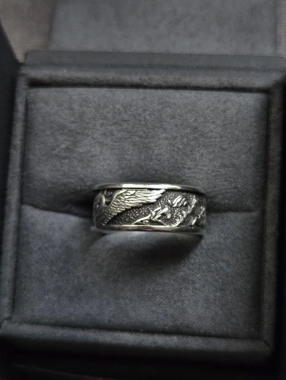 David Yurman Mythical Dragon Sterling Silver Band Ring